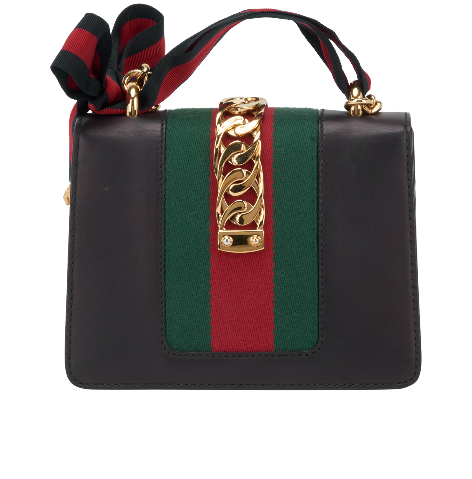 Sylvie Super Mini Shoulder, &pound;650, Handbags, Navy, Leather, Back view
